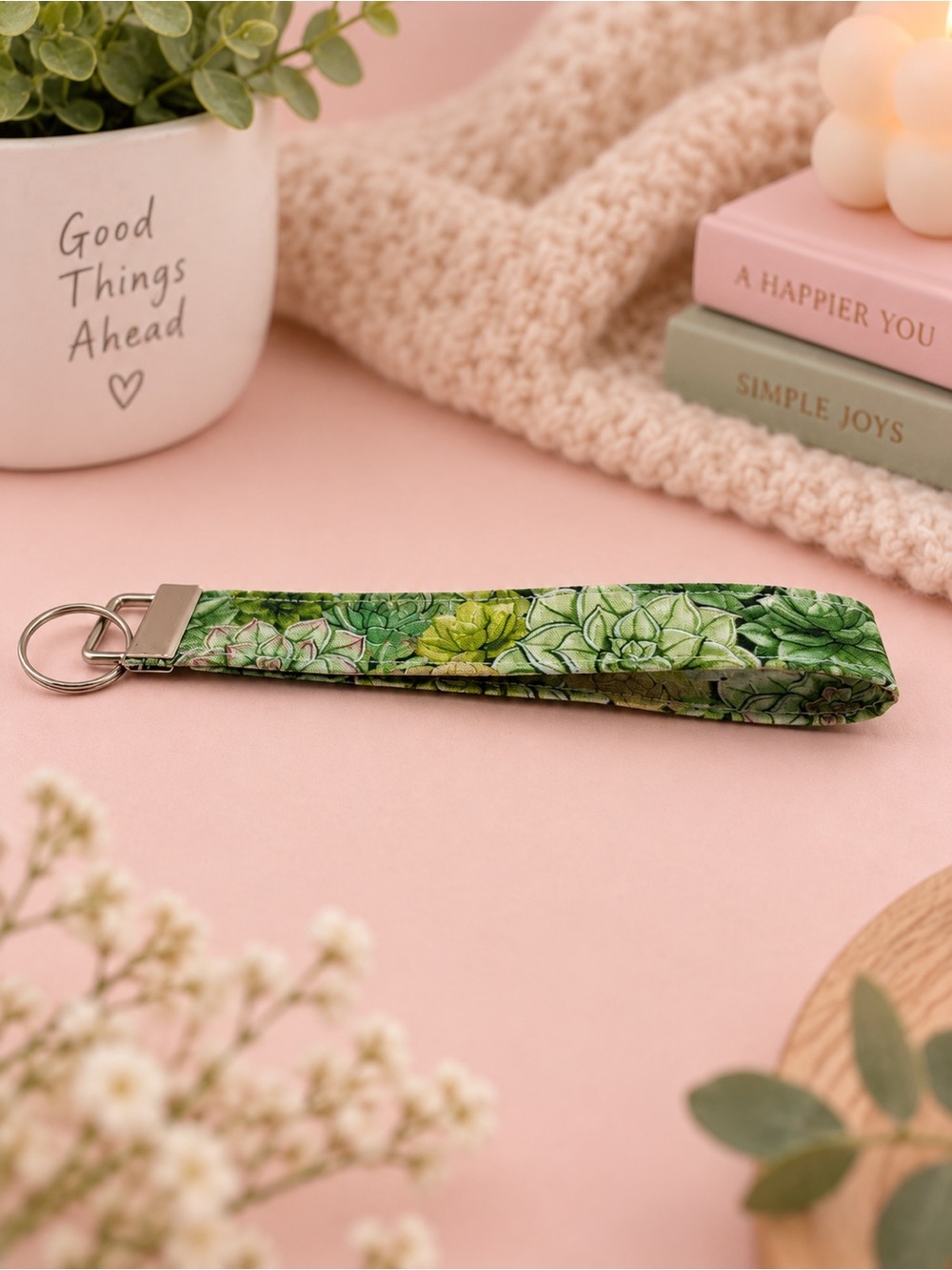 Succulence Wristlet Keychain
